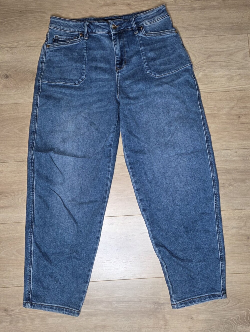 Judy Blue Barrel Fit Jeans High Rise Cropped Tapered Jeans Size 9 / 29